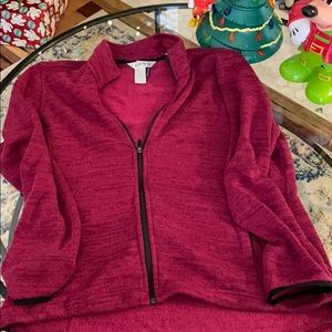 Orvis Zip-up sweatshirt/sweater - Dark Pink XL